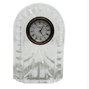 WATERFORD Hollywood Regency Overture Crystal Table Clock Vintage 90's